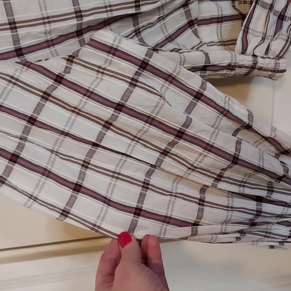 Veronica Beard Nyla Plaid Wrap Top White Multi - Picture 9 of 12